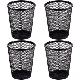 СТАКАН ДЛЯ РУЧЕК МЕТАЛЛИЧЕСКИЙ "СЕТКА-КОНУС" 3680, ЧЕРНЫЙ 9Х10,5 СМ