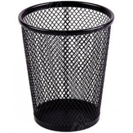 СТАКАН ДЛЯ РУЧЕК МЕТАЛЛИЧЕСКИЙ "СЕТКА-КОНУС" 3680, ЧЕРНЫЙ 9Х10,5 СМ