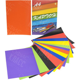 КАРТОН ЦВЕТНОЙ А4 14 ЛИСТОВ (7ЦВЕТОВ) ТМ ТЕТРАДА ТЕ462365