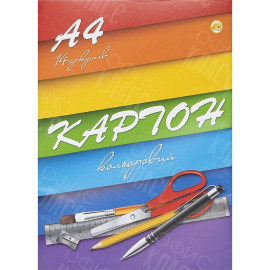 КАРТОН ЦВЕТНОЙ А4 14 ЛИСТОВ (7ЦВЕТОВ) ТМ ТЕТРАДА ТЕ462365