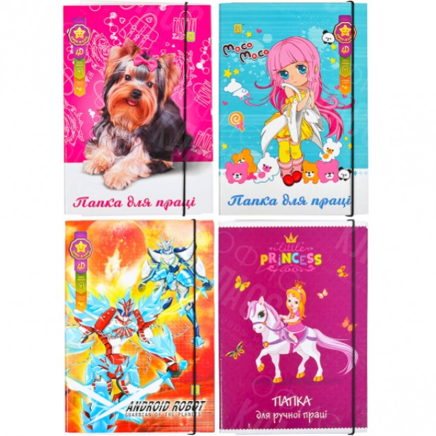 ПАПКА А4 ДЛЯ ТРУДА ЛАМИНИРОВАННАЯ НА РЕЗИНКЕ