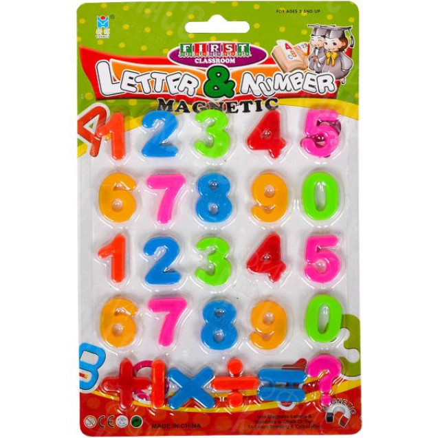 ЦИФРЫ И ЗНАКИ НА МАГНИТЕ МАЛЕНЬКИЕ 8302, 21,5*14,5СМ