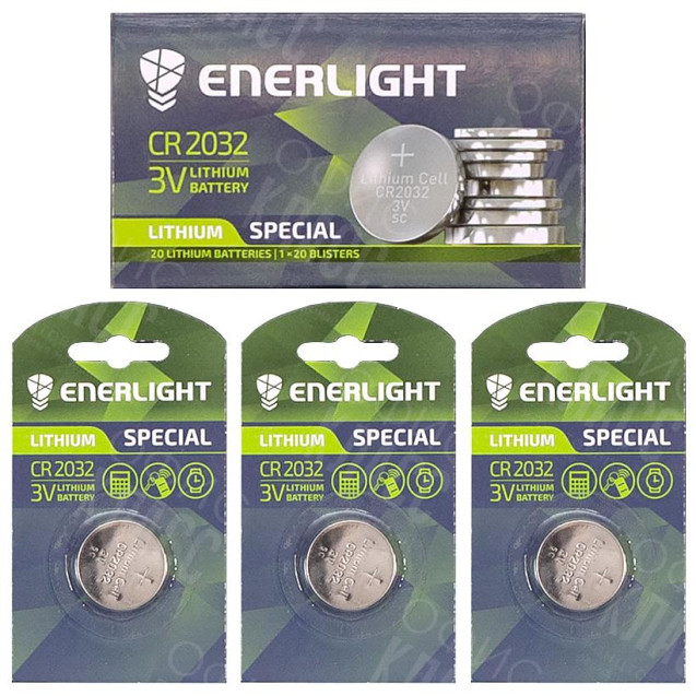 БАТАРЕЙКА ENERLIGHT "ТАБЛЕТКА" 2032 502574