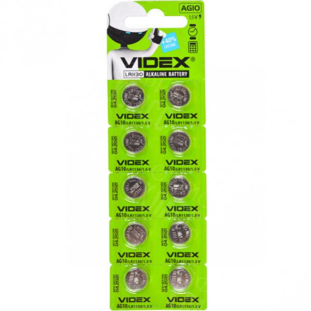 БАТАРЕЙКА VIDEX "ТАБЛЕТКА" AG10-LR1130