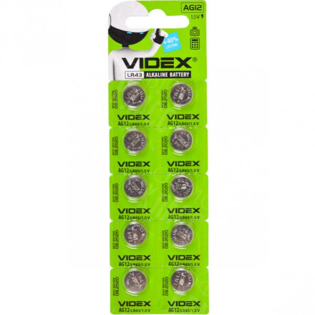 БАТАРЕЙКА VIDEX "ТАБЛЕТКА" AG12-LR43