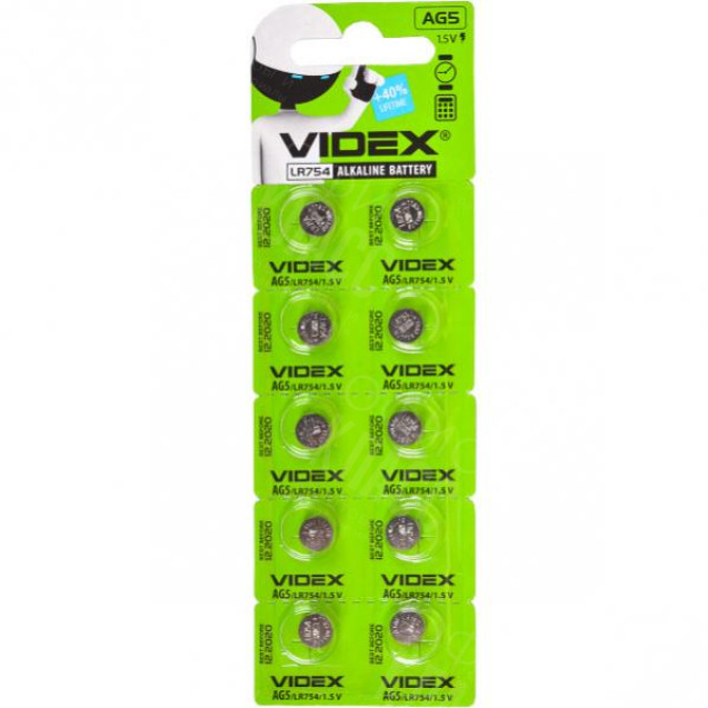 БАТАРЕЙКА VIDEX "ТАБЛЕТКА" AG5-LR754