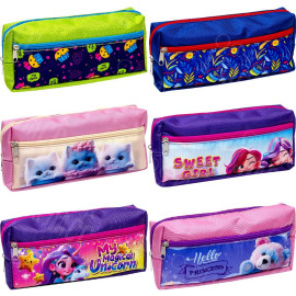 ПЕНАЛ "LEADER" 2 ОТДЕЛЕНИЯ МИКС 1-D, 21*9*4,5СМ