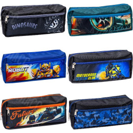 ПЕНАЛ "LEADER" 2 ОТДЕЛЕНИЯ МИКС 4-M, 21*9*4,5СМ