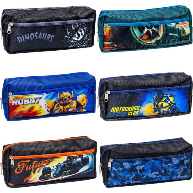 ПЕНАЛ "LEADER" 2 ОТДЕЛЕНИЯ МИКС 4-M, 21*9*4,5СМ