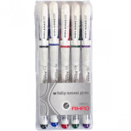 НАБОР РУЧЕК ГЕЛЕВЫХ 801A ORIGINAL  5 ЦВЕТОВ