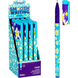 РУЧКА МАСЛЯНАЯ VINSON DAISY СИНЯЯ A26