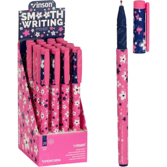 РУЧКА МАСЛЯНАЯ VINSON PERFORM СИНЯЯ A20