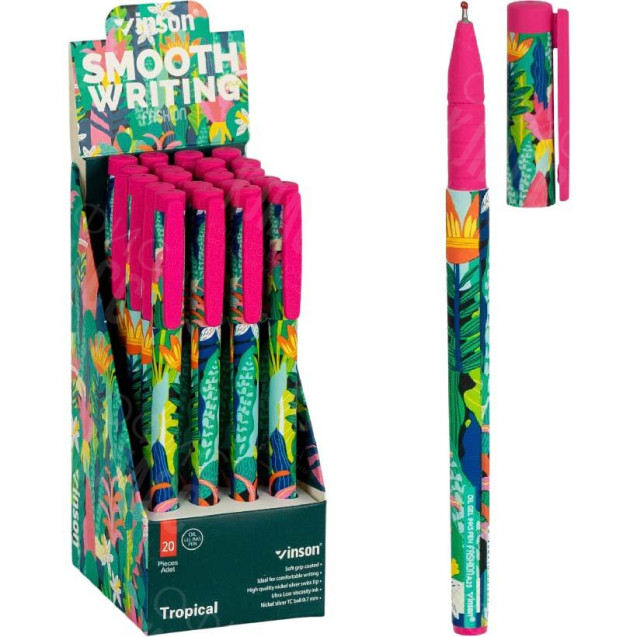 РУЧКА МАСЛЯНАЯ VINSON TROPICAL СИНЯЯ A25