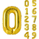 ЗОЛОТОЙ ВОЗДУШНЫЙ ШАР 68СМ ЦИФРА 0