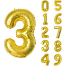 ЗОЛОТОЙ ВОЗДУШНЫЙ ШАР 68СМ ЦИФРА 3