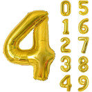 ЗОЛОТОЙ ВОЗДУШНЫЙ ШАР 68СМ ЦИФРА 4