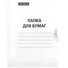 ПАПКА ДЛЯ БУМАГ С ЗАВЯЗКАМИ OFFICESPACE, КАРТОН МЕЛОВАННЫЙ, 380Г/М2, БЕЛЫЙ, ДО 200Л