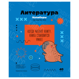 ТЕТРАДЬ ПРЕДМЕТНАЯ 40Л. BG "ЗАПИСКИ ШКОЛЬНИКА" - ЛИТЕРАТУРА, ЭКОНОМ