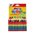 КАРАНДАШИ 12 ЦВЕТОВ ВОСКОВЫЕ ТРЕХГРАННЫЕ 29С 1773-08 ЛУЧ