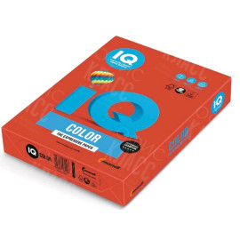 БУМАГА ЦВЕТНАЯ 250 ЛИСТОВ 160Г/М² IQ CO44 ИНТЕНСИВНЫЙ КОРАЛЛОВО-КРАСНЫЙ А4