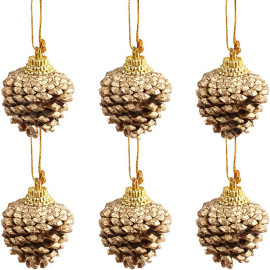 НАБОР ЕЛОЧНЫХ УКРАШЕНИЙ "ШИШКИ" 6ШТ HL22CF-230