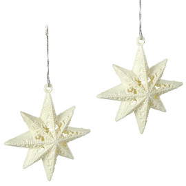 НАБОР ЕЛОЧНЫХ УКРАШЕНИЙ 2ШТ "ЗВЕЗДОЧКИ" 9*9СМ HL2293