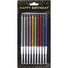 НАБОР СВЕЧЕЙ ДЛЯ ТОРТА 10ШТ TL-1046 МЕТАЛЛИК СПИРАЛЬ