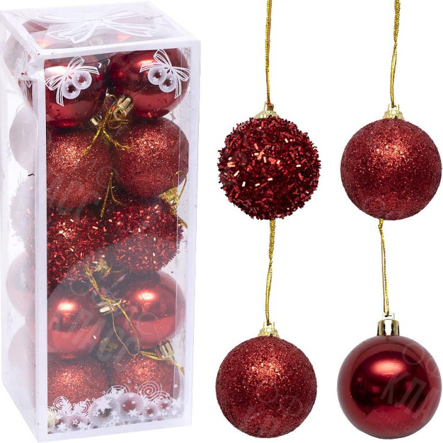 НАБОР ШАРОВ 20ШТ D5СМ ZAF23042 КРАСНЫЙ