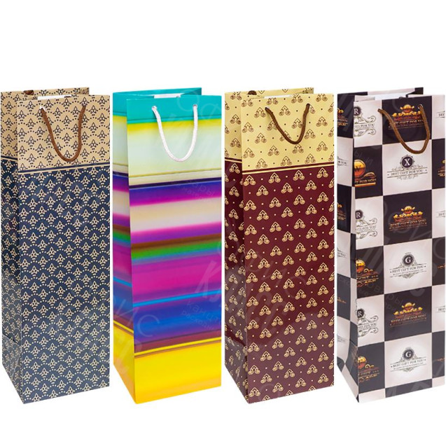 ПАКЕТ ЦВЕТНОЙ "БУТЫЛКА" 12Х39Х9 СМ 7011