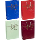 ПАКЕТ ЦВЕТНОЙ БОЛЬШОЙ "БАНТ" ВЕРТИКАЛЬНЫЙ 25Х39Х8СМ 5023