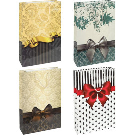 ПАКЕТ ЦВЕТНОЙ ГИГАНТ "МИКС" ВЕРТИКАЛЬНЫЙ 40Х30Х17СМ 6043 ШИРОКОЕ ДНО