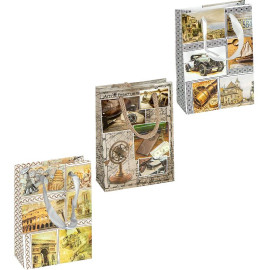 ПАКЕТ ЦВЕТНОЙ МИНИ "МУЖСКОЙ"МИКС 8Х12Х3,5 СМ 0004