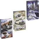 ПАКЕТ ЦВЕТНОЙ СРЕДНИЙ "МУЖСКОЙ" 27Х16Х7 СМ 3001