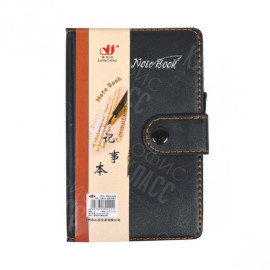 БЛОКНОТ 14,5×8,5  СМ С РУЧКОЙ В ОБЛОЖКЕ КОЖ/ЗАМ, КЛЕТКА 6102