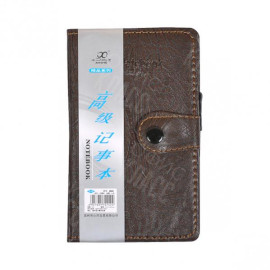 БЛОКНОТ 14,5×8,5  СМ С РУЧКОЙ В ОБЛОЖКЕ КОЖ/ЗАМ, КЛЕТКА 8060