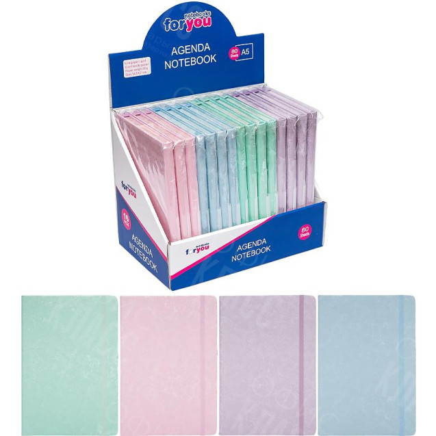 БЛОКНОТ А5 НА РЕЗИНКЕ 21*14СМ 80Л.ТВЕРДЫЙ ПЕРЕПЛЕТ 5803-13 ЛИНИЯ