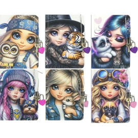 БЛОКНОТ А6 "FRESH" 64Л. НА ЗАМОЧКЕ ,ЧИСТЫЙ ЛИСТ 60Г/М2, ТВЕРДАЯ ОБЛ. 9856-9861