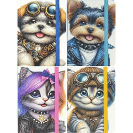 БЛОКНОТ А6 "FRESH" 80Л. КЛЕТКА 60Г/М2, ТВЕРДАЯ ОБЛ. 9830/-31/-32/-33