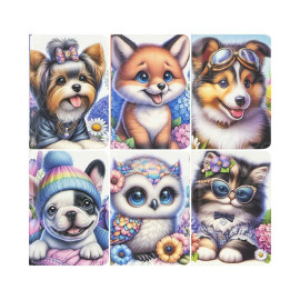 БЛОКНОТ А7 "FRESH" 48Л. ЧИСТЫЙ ЛИСТ 70Г/М2, ТВЕРДАЯ ОБЛ. 9800/-01/-02/-03/-04/-05