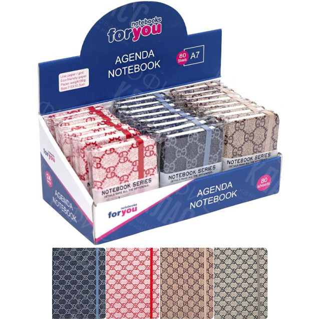 БЛОКНОТ А7 НА РЕЗИНКЕ 7,5*10,5СМ 80Л. ТВЕРДЫЙ ПЕРЕПЛЕТ 5801-16 ЛИНИЯ