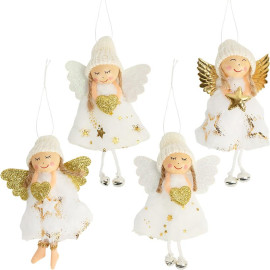 УКРАШЕНИЕ-ИГРУШКА ЕЛОЧНАЯ "КУКОЛКА АНГЕЛОК" 12*8СМ CX25-6