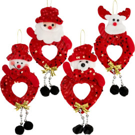 УКРАШЕНИЕ-ИГРУШКА ЕЛОЧНАЯ "НОВОГОДНИЕ ПЕРСОНАЖИ С СЕРДЕЧКОМ" 20*12СМ CX25-11