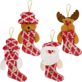 УКРАШЕНИЕ-ИГРУШКА ЕЛОЧНАЯ «САПОЖОК С ФИГУРКОЙ» 16*9СМ CX25-10