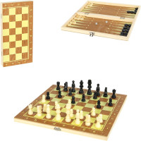 ШАХМАТЫ ДЕРЕВЯННЫЕ 3 В 1, 30  СМ