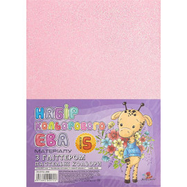 ФОАМИРАН ТЕМНО-РОЗОВЫЙ ГЛИТТЕР А4 IR-EVA-008,21Х29,7СМ, 2,00 ММ 1 ЛИСТ. ФЦ007/10