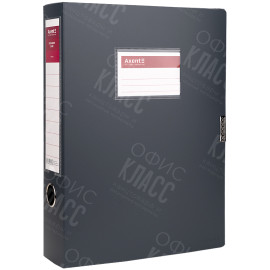 ПАПКА-КОРОБКА НА ЛИПУЧКЕ AXENT 1760-03-A, А4, 60 ММ, СЕРАЯ