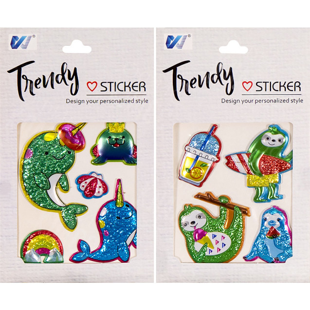 НАКЛЕЙКИ ОБЪЕМНЫЕ ДЛЯ ДЕКОРА WX- FBC