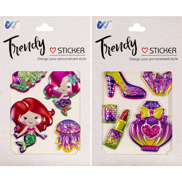 НАКЛЕЙКИ ОБЪЕМНЫЕ ДЛЯ ДЕКОРА WX- FBC