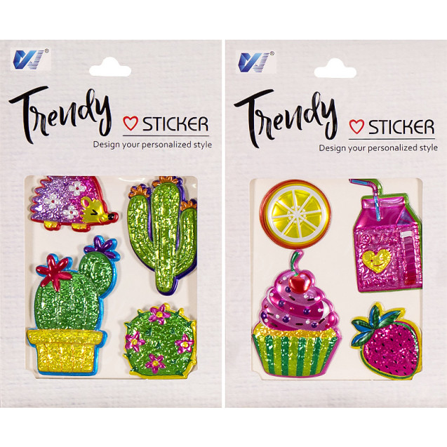 НАКЛЕЙКИ ОБЪЕМНЫЕ ДЛЯ ДЕКОРА WX- FBC