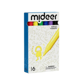 МАРКЕРЫ АКРИЛОВЫЕ НАБОР MIDEER 6 ЦВЕТОВ MD3387